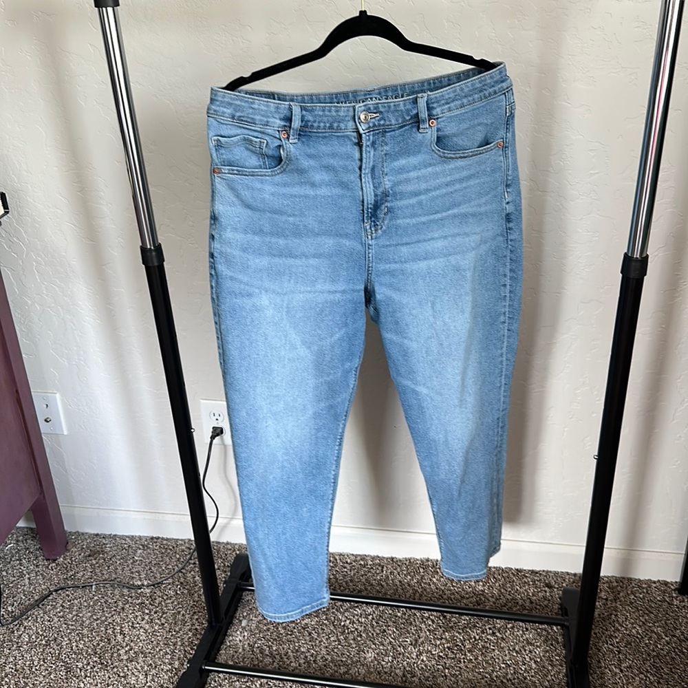 American Eagle Stretch Mom Jeans, Size 16 Short, lightly worn.